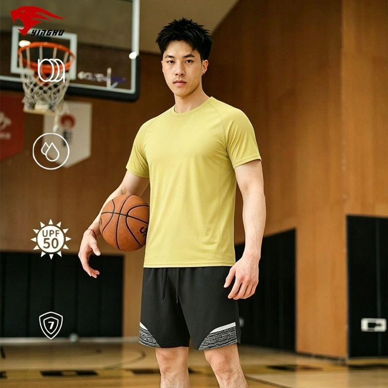 Compression Shorts Athletes - Fitness Suit Athletic O-Neck Slim Fit