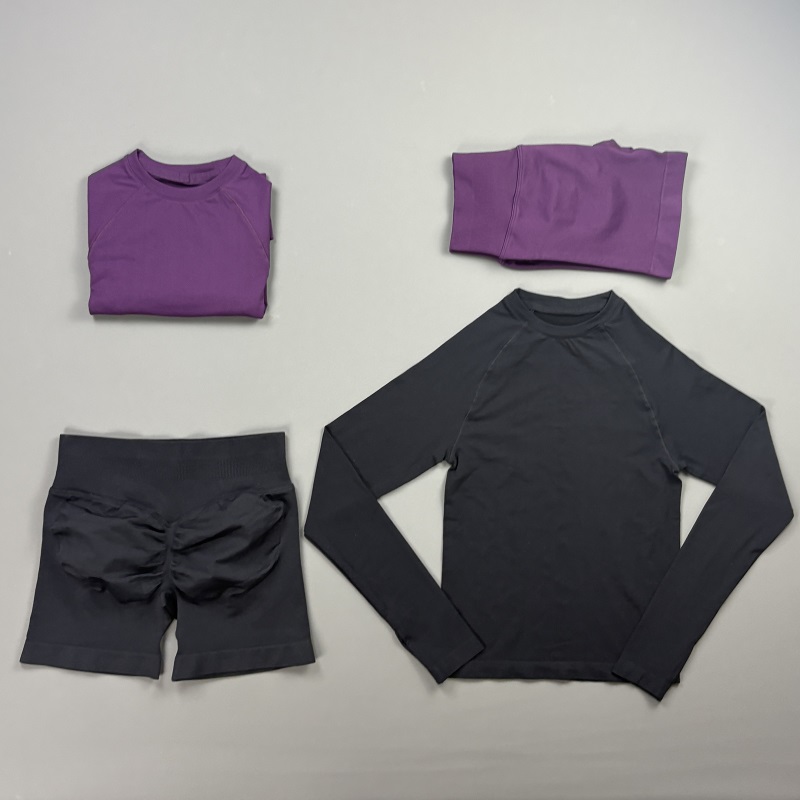 2 Piece Gym Set Women Raglan L - Compression Shorts Athletes review and price