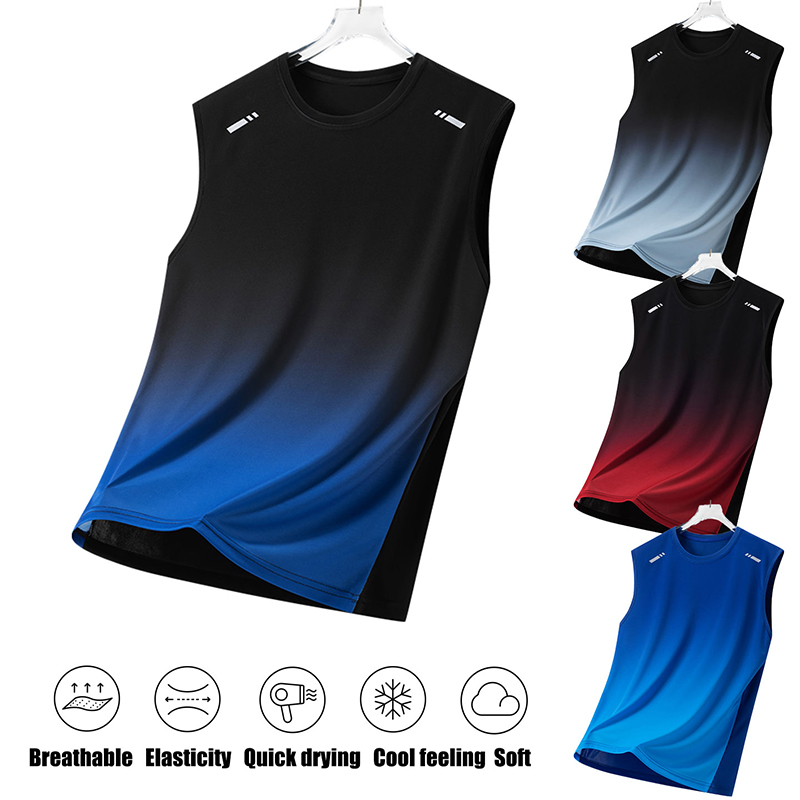 Men Gradient Sports Vest Light - Sleeveless Undershirt review and price